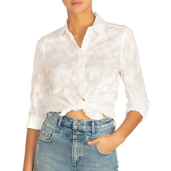 Guess Frederica Cotton Button-Up Shirt - Picture 1 of 7